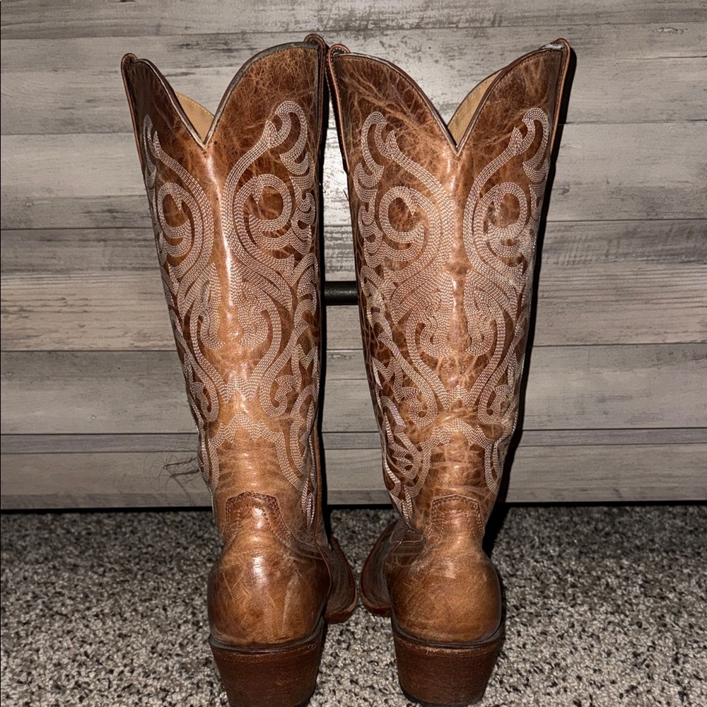 Shyanne Tan Embroidered Ankle Booties